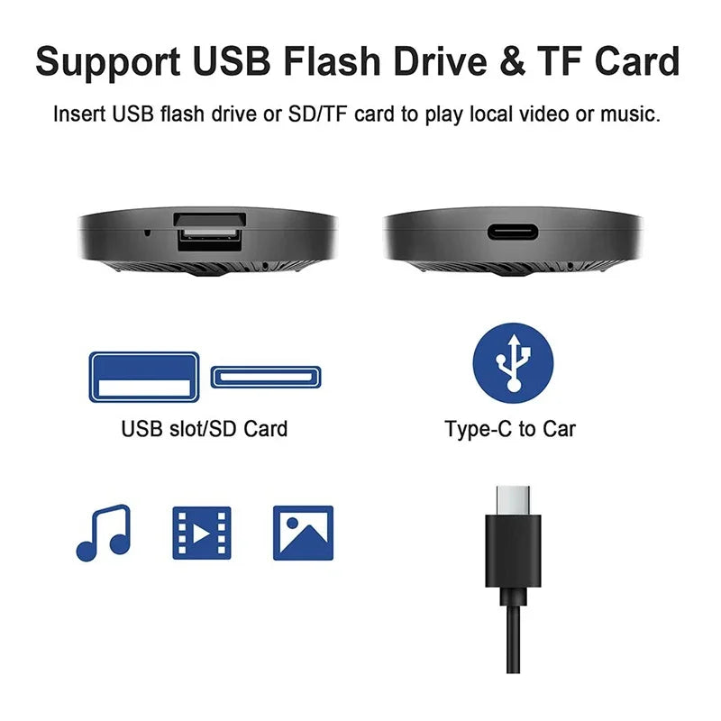 Android 13New Smart Ai Box Android Wireless CarPlay Android Auto Adapter CarPlay For Netflix For YouTube car intelligent systems